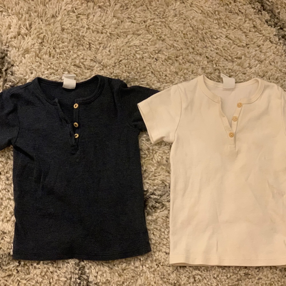H&M kids 12 month set of 2 Henley shirts